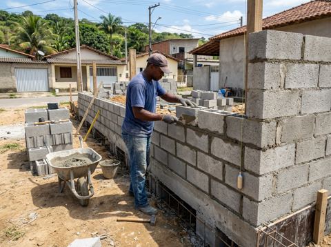 Muro de Divisa em Bloco Estrutural
